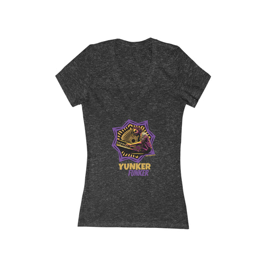 Women's Jersey Short Sleeve Deep V-Neck Tee